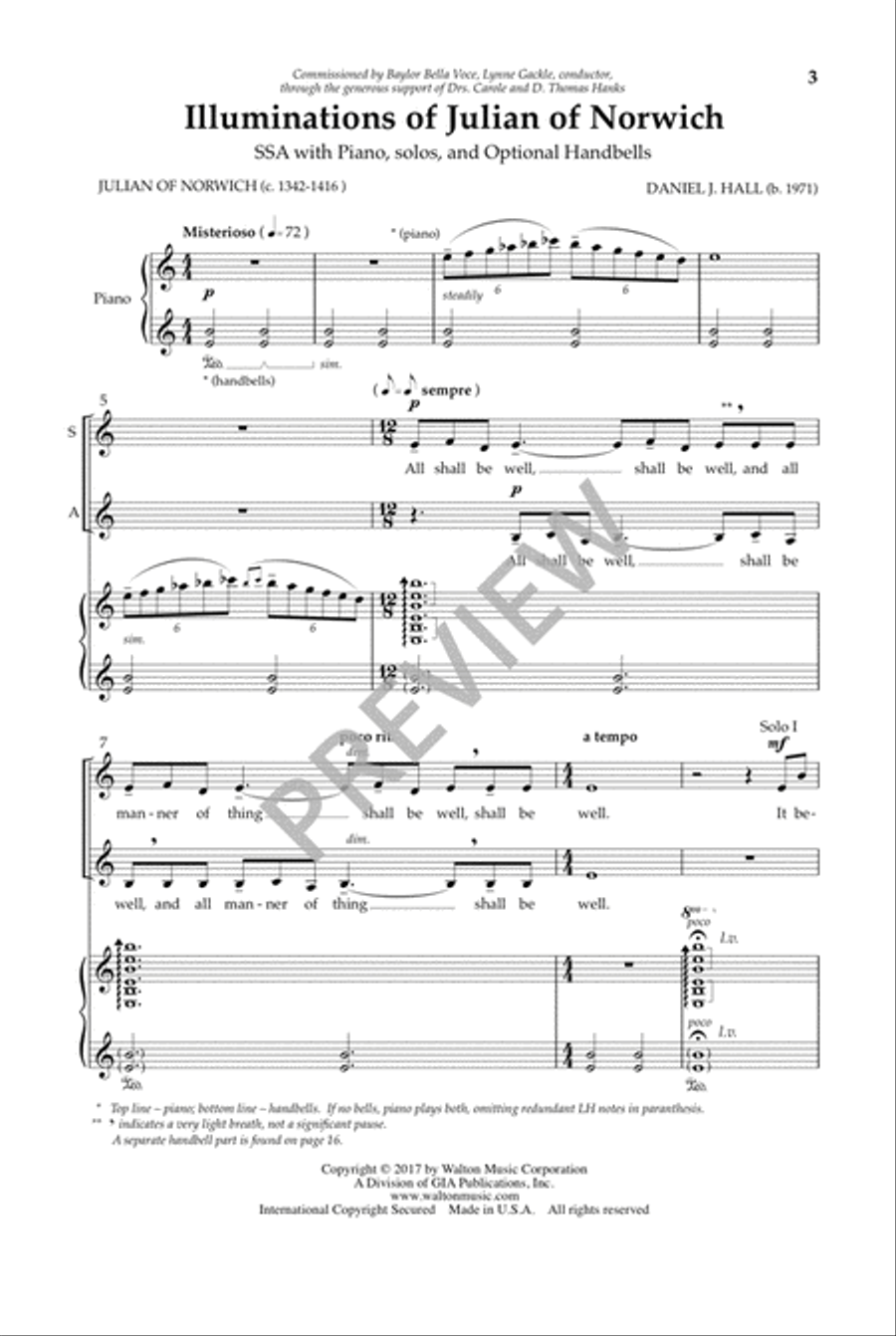 Illuminations of Julian of Norwich SSA scores gallery preview page 4