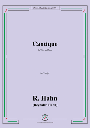 R. Hahn-Cantique,in C Major