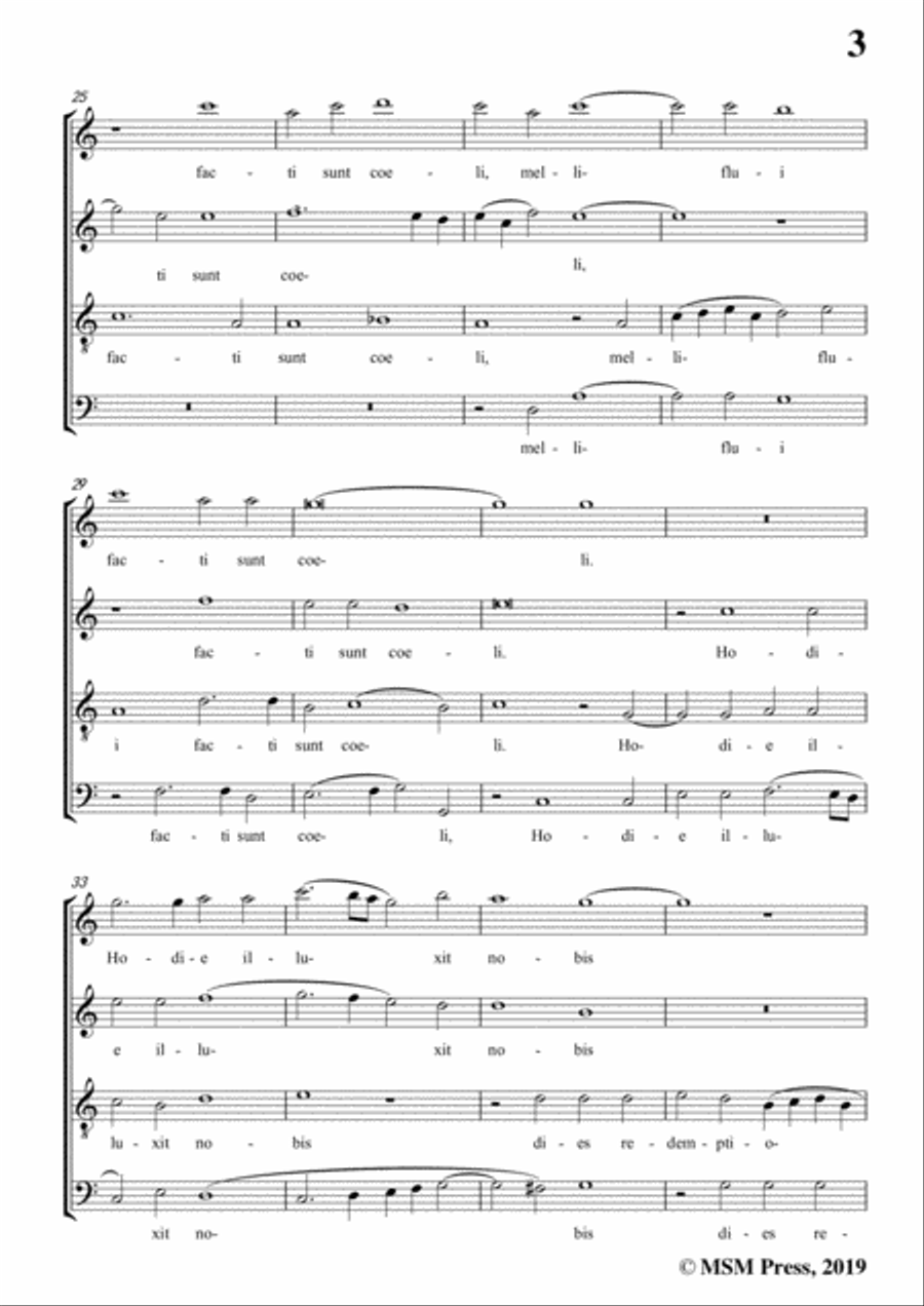 Porta-Hodie nobis de coelo,in C Major,for A cappella 4-Part scores gallery preview page 5