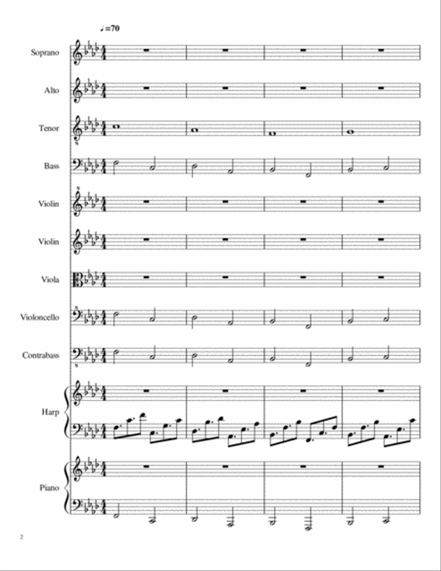 Canon in Minor 4-Part scores gallery preview page 2