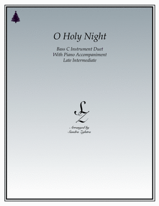 Book cover for O Holy Night (bass C instrument duet)