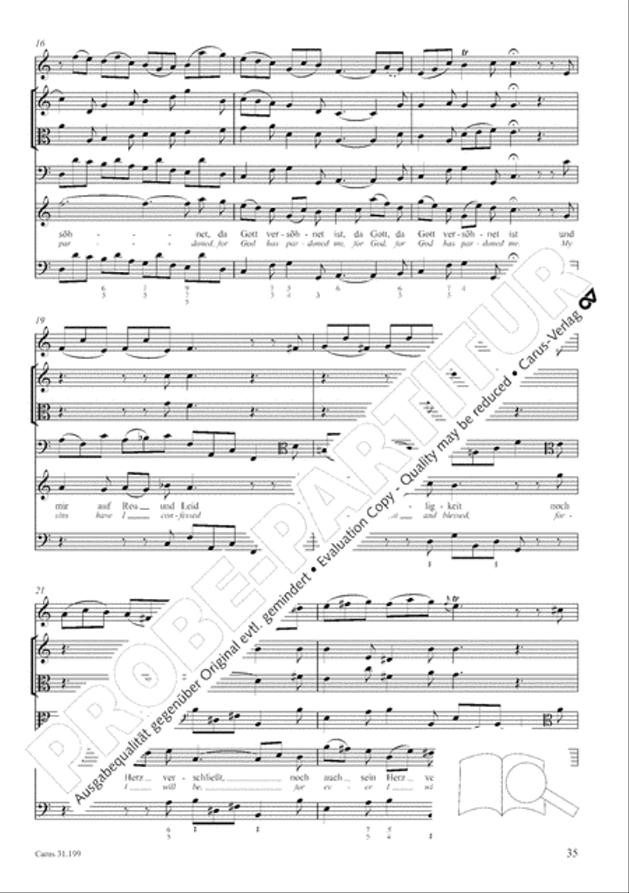 My heart is bathed in blood (Mein Herze schwimmt im Blut) Orchestra scores gallery preview page 36