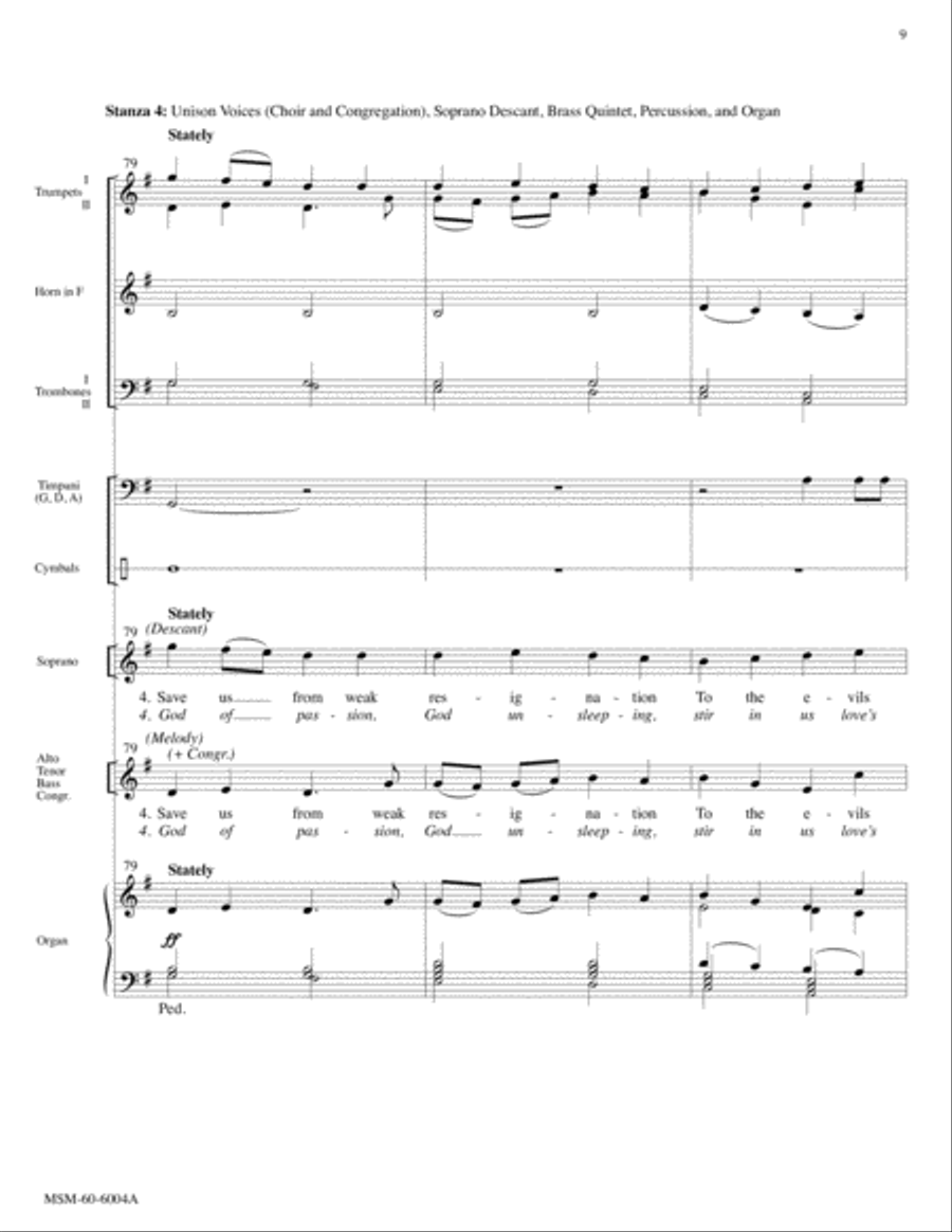 God of Grace and God of Glory God of Tempest, God of Whirlwind (Full Score) Choir scores gallery preview page 6