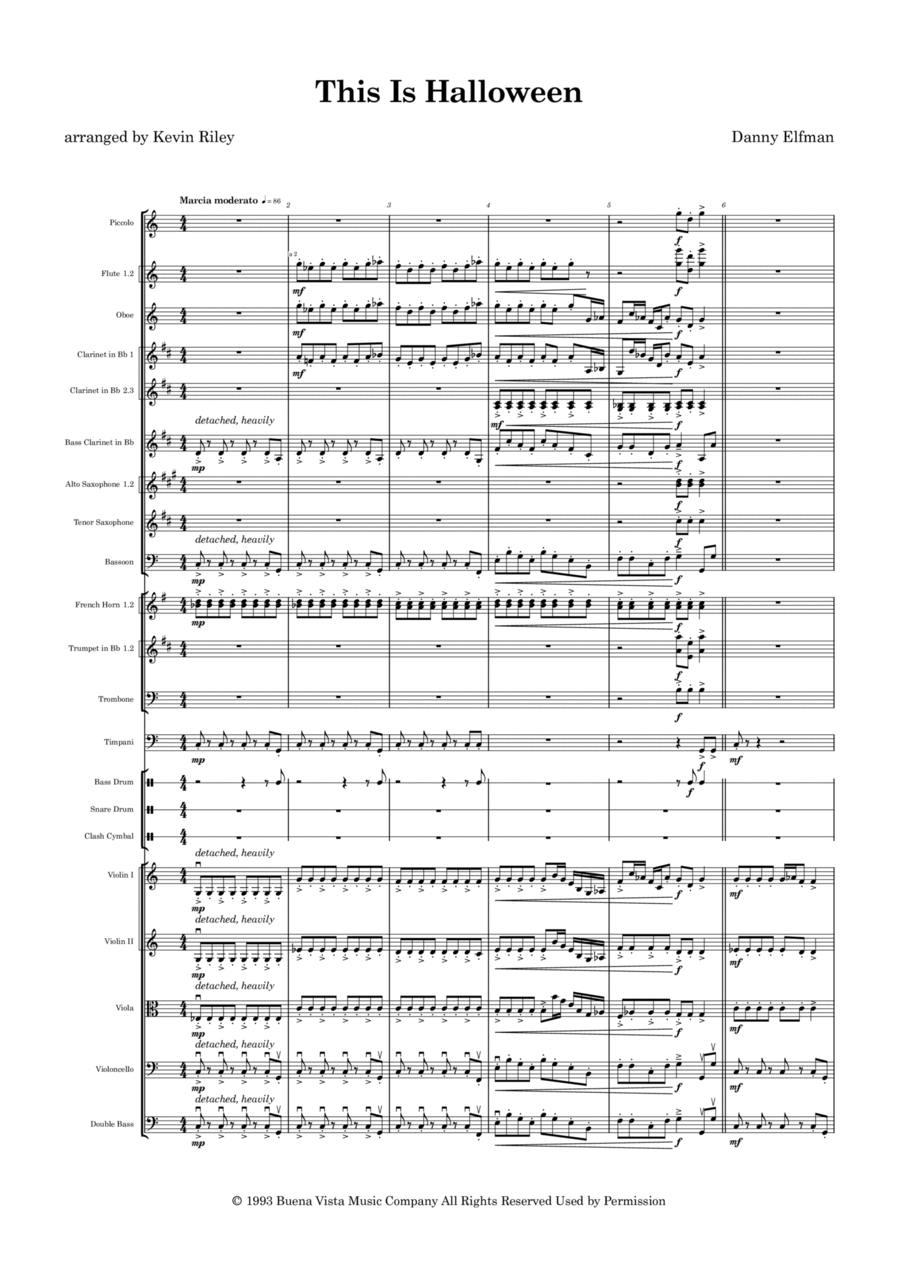 This Is Halloween Full Orchestra scores gallery preview page 1
