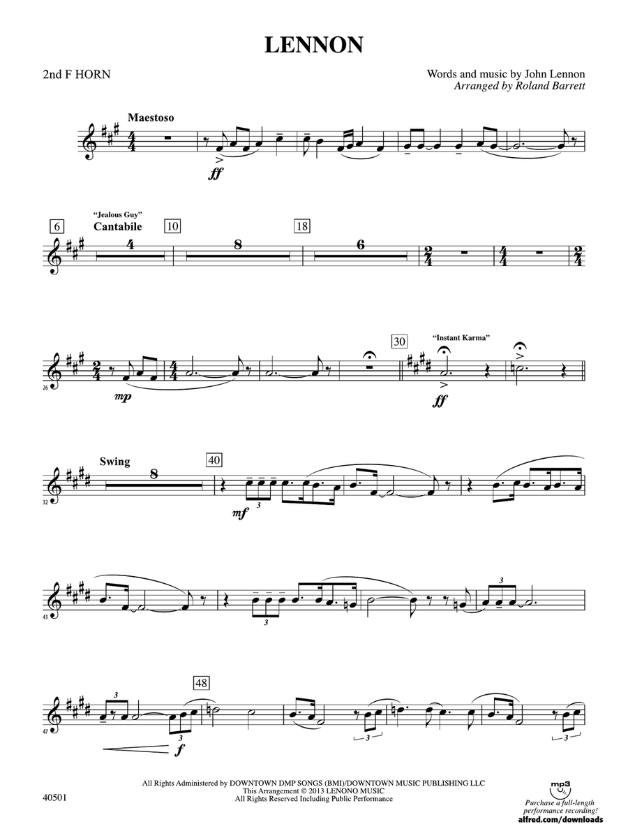 Lennon: 2nd F Horn