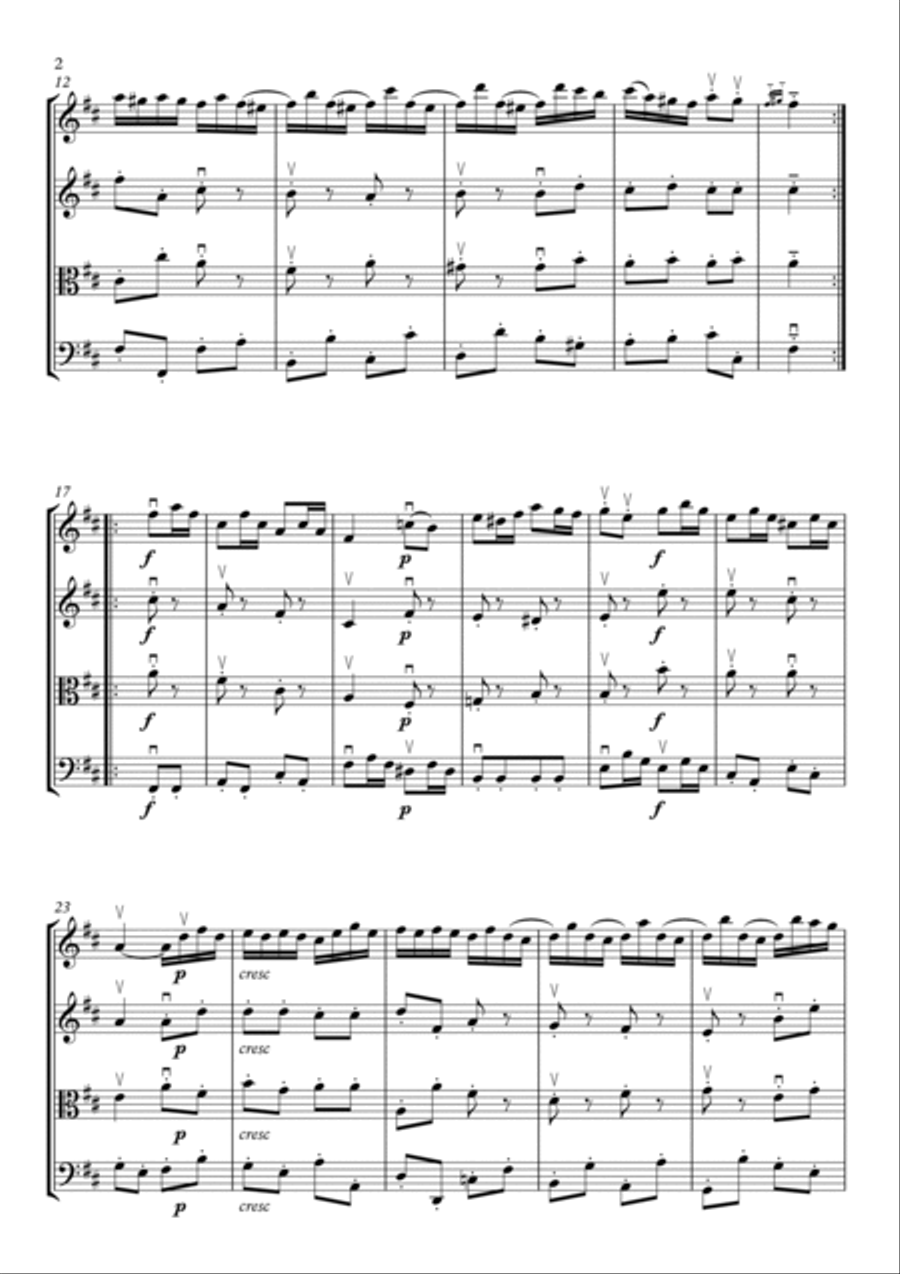 Badinerie String Quartet scores gallery preview page 2