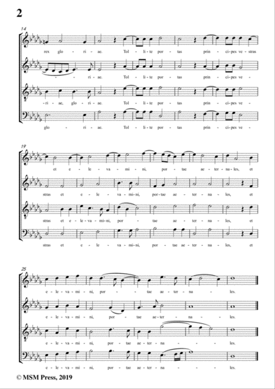Martini-Tollite portas,in D flat Major,for A cappella 4-Part scores gallery preview page 4