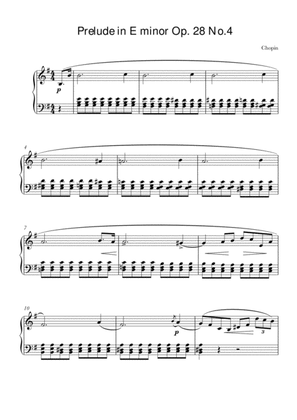 Book cover for Chopin - Prelude No. 4 in E minor