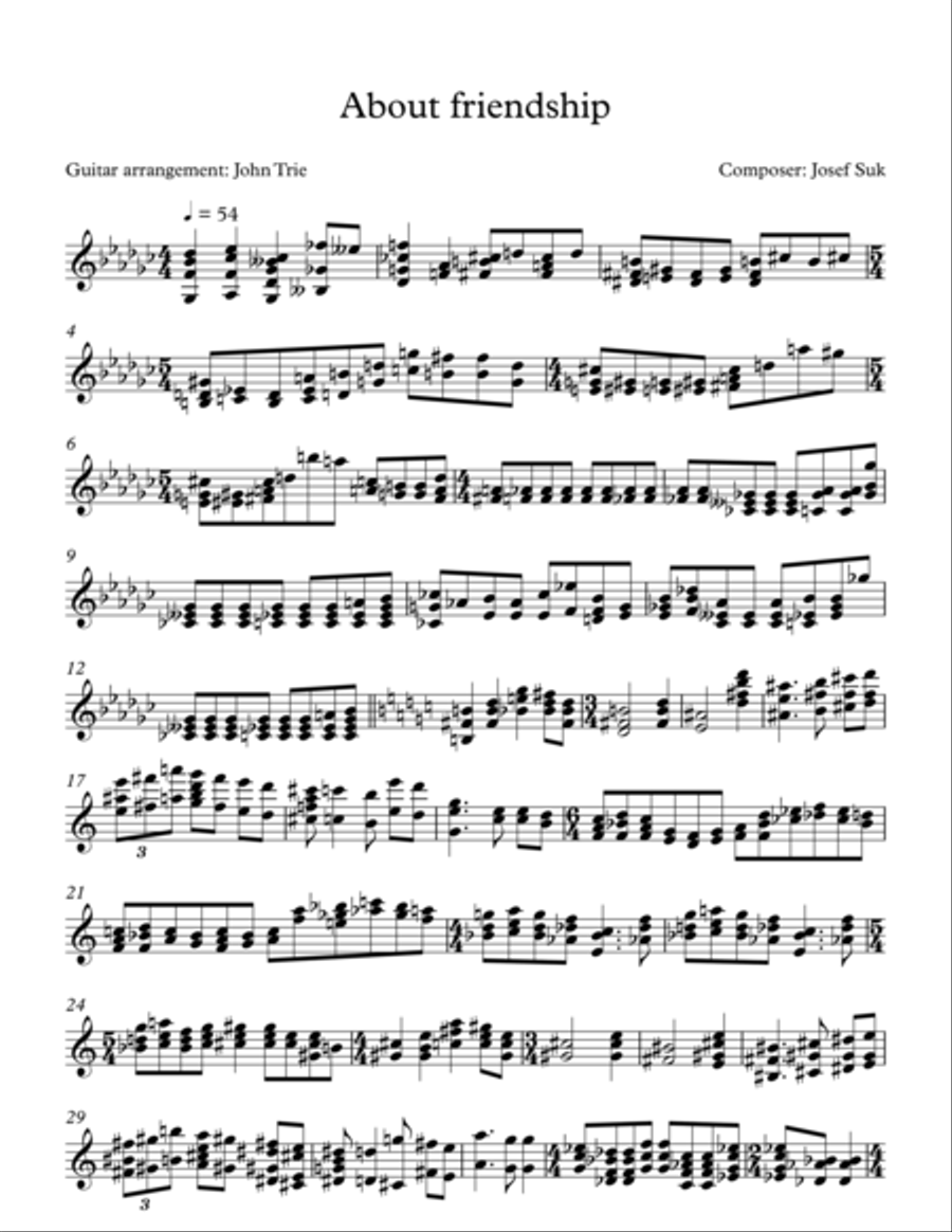 About friendship About friendship Acoustic Guitar scores gallery preview page 1