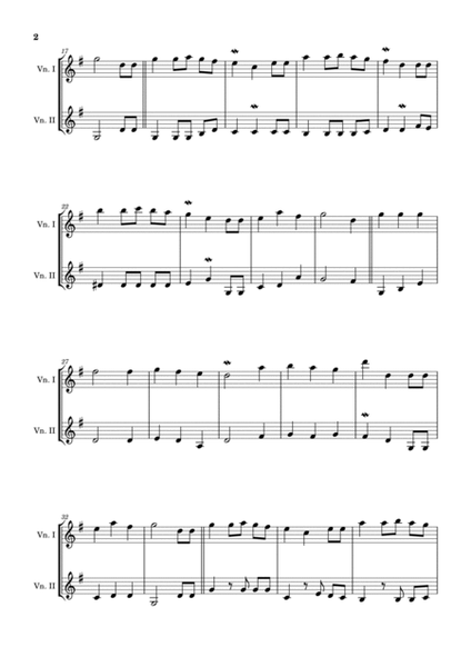 English Christmas Carol. We Wish You a Merry Christmas. Arrangement for Violin Duet image number null