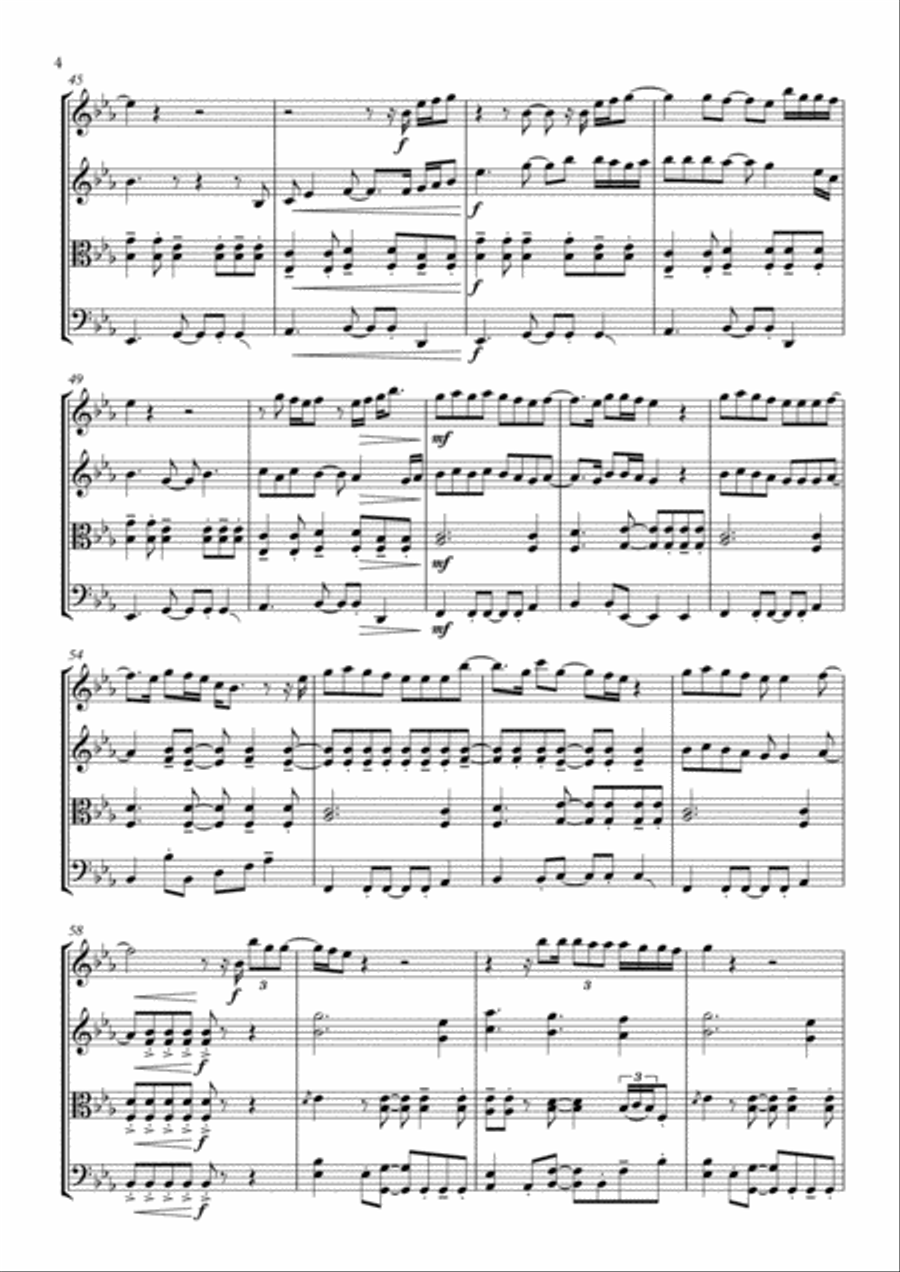 Thinking Out Loud String Quartet scores gallery preview page 4