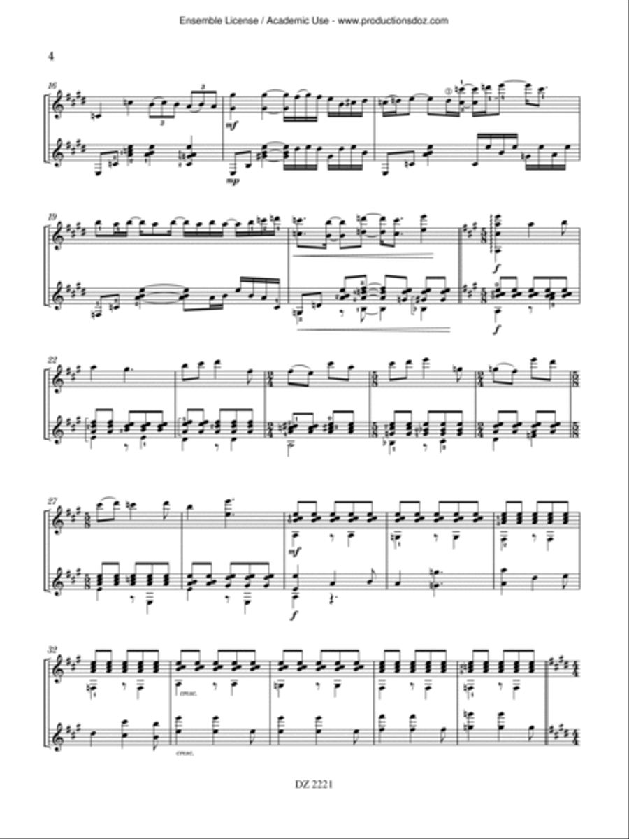 Footsteps in Distant Memories Classical Guitar scores gallery preview page 4