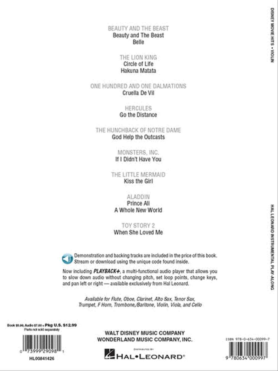 Disney Movie Hits for Violin Violin scores gallery preview page 6