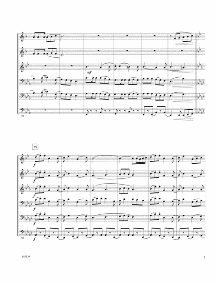 Heaven Came Down And Glory Filled My Soul Brass Quintet scores gallery preview page 5