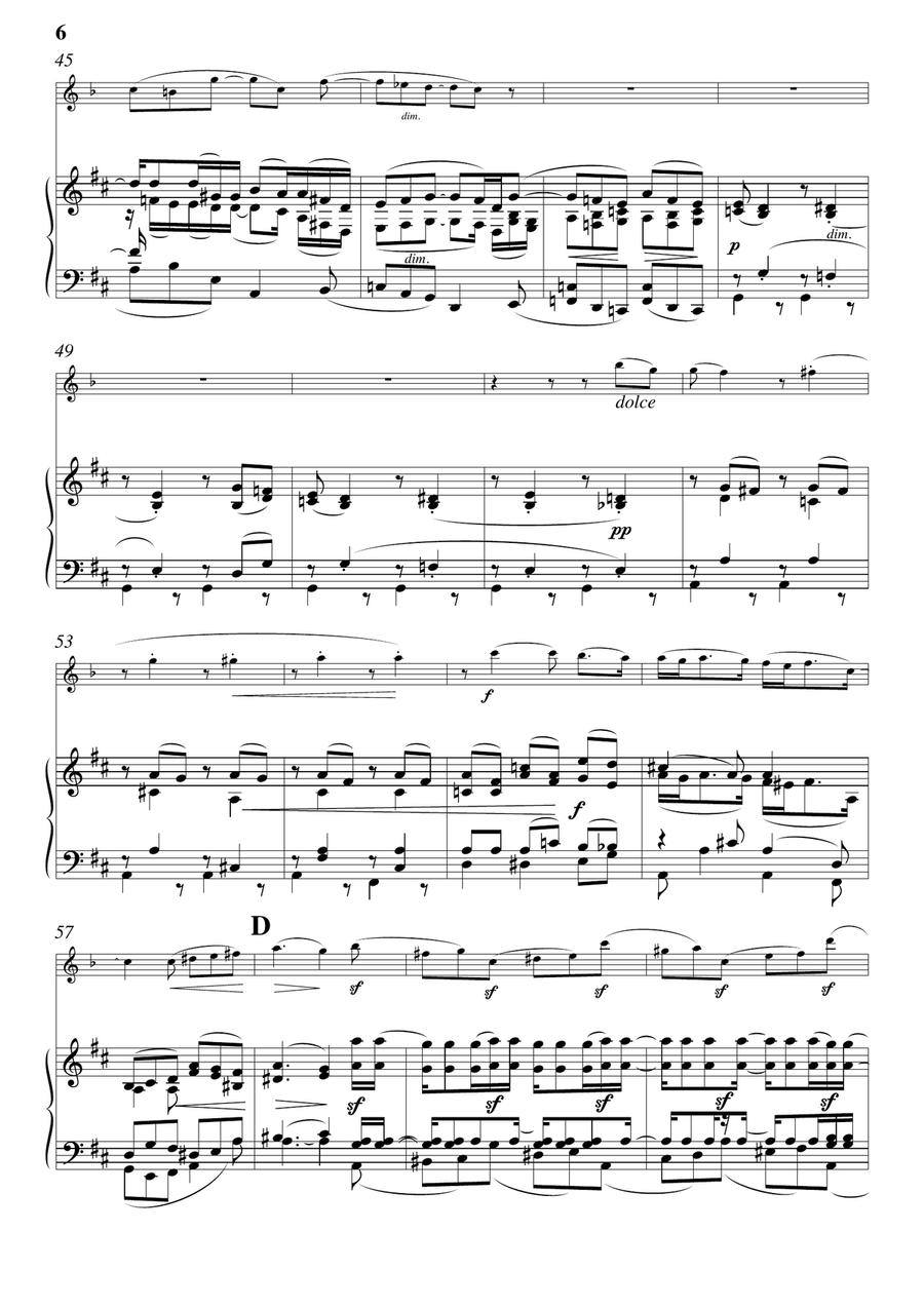 Brahms Clarinet Quintet Op. 115 (arr. for Clarinet in A and Piano) - Allegro A Clarinet scores gallery preview page 6