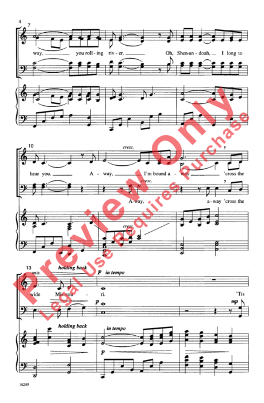 Shenandoah 4-Part scores gallery preview page 4
