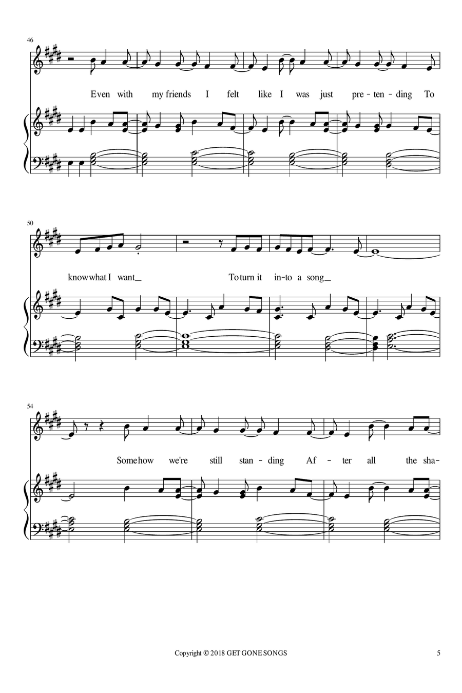 Worth Waiting For Piano scores gallery preview page 5