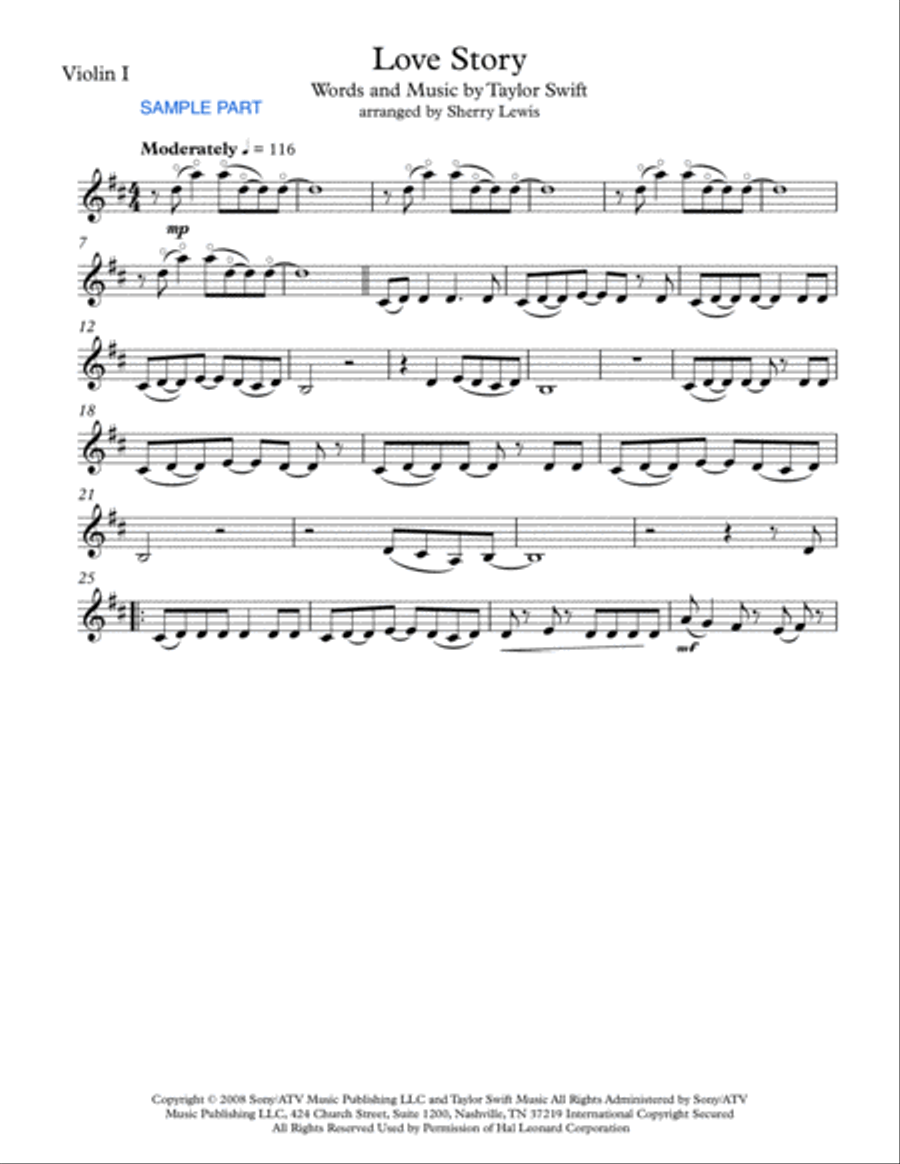 Love Story String Trio scores gallery preview page 5