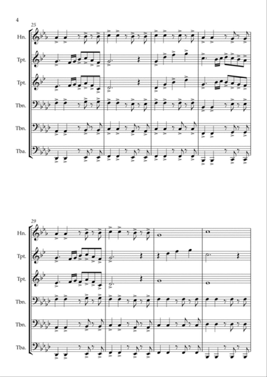 Ip Man Theme Hip Hop Version 1 Brass Ensemble scores gallery preview page 4