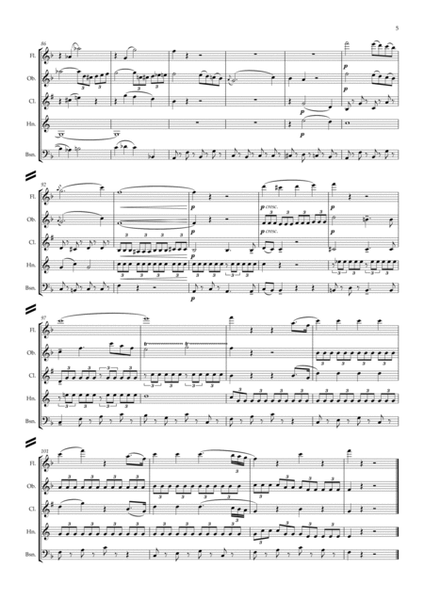 Mozart: Piano Concerto No.21 in C “Elvira Madigan” K467 Mvt.II Andante - wind quintet image number null