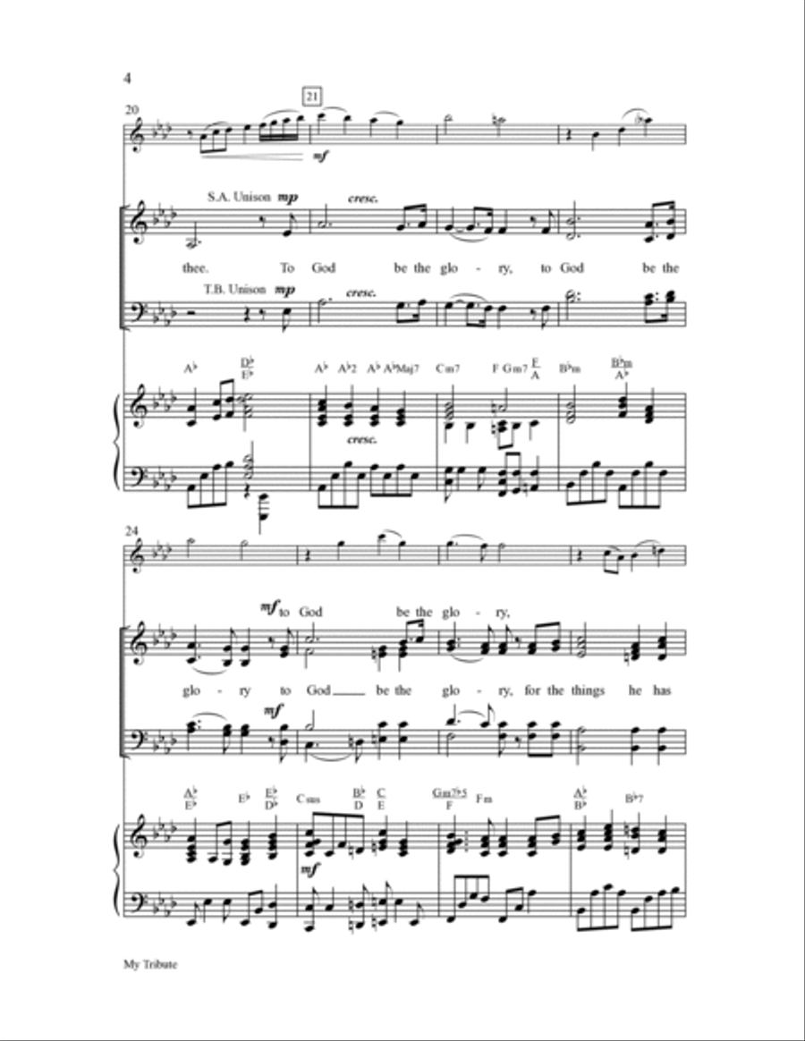 My Tribute My Tribute Choir scores gallery preview page 4