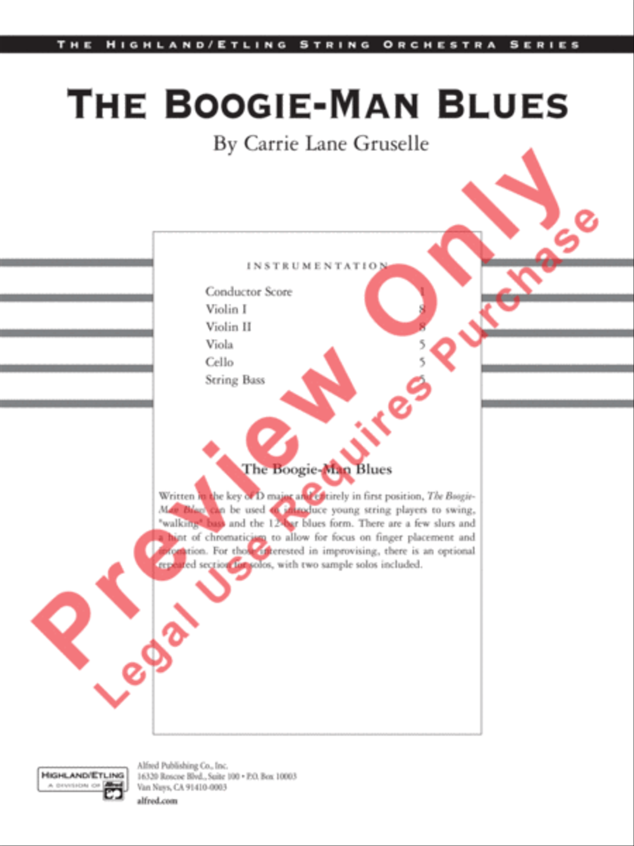 The Boogie-Man Blues The Boogie-Man Blues String Orchestra scores gallery preview page 2