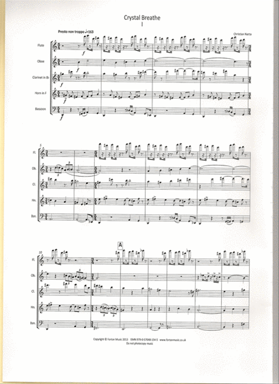 Crystal Breathe Woodwind Quintet scores gallery preview page 2