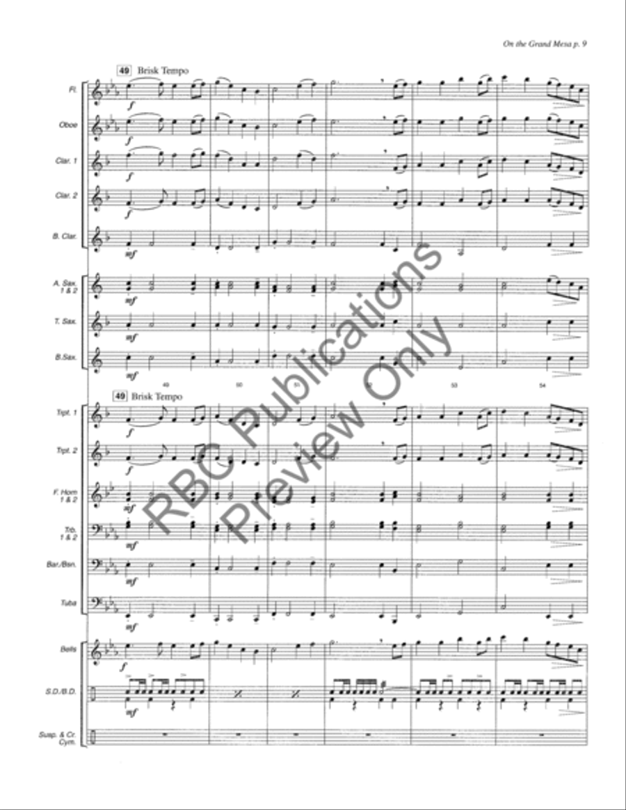 On The Grand Mesa Concert Band scores gallery preview page 12