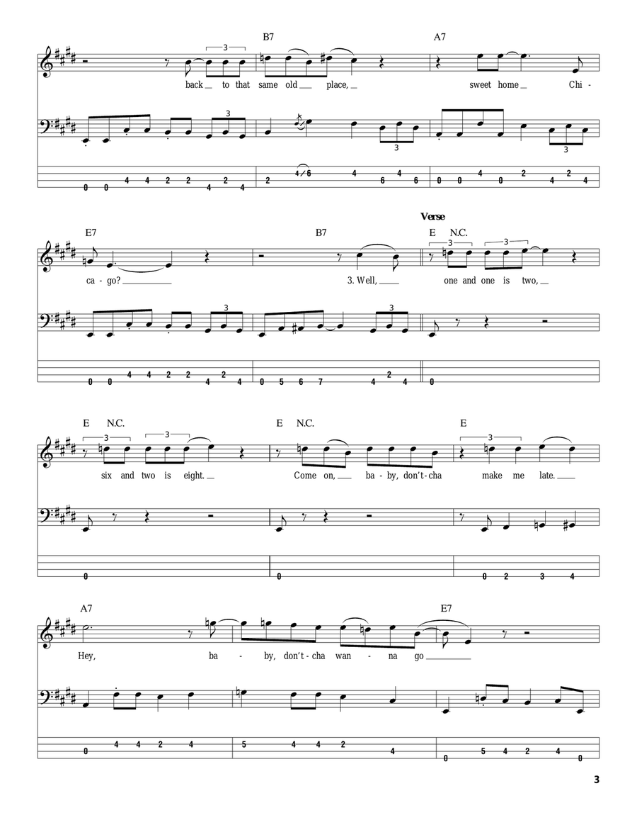 Sweet Home Chicago Sweet Home Chicago Acoustic Guitar scores gallery preview page 3