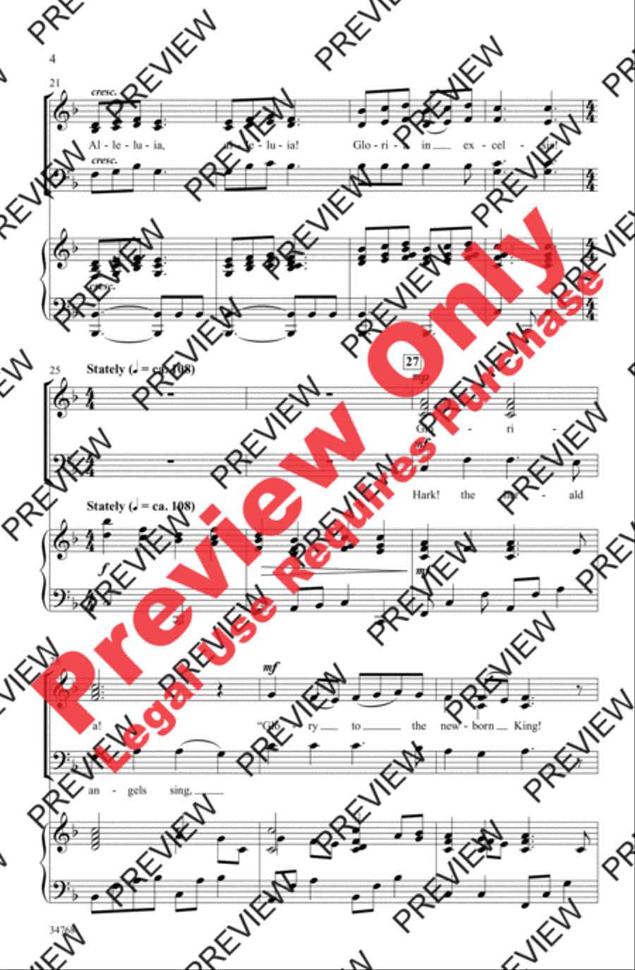 Angels' Gloria Angels' Gloria 4-Part scores gallery preview page 4
