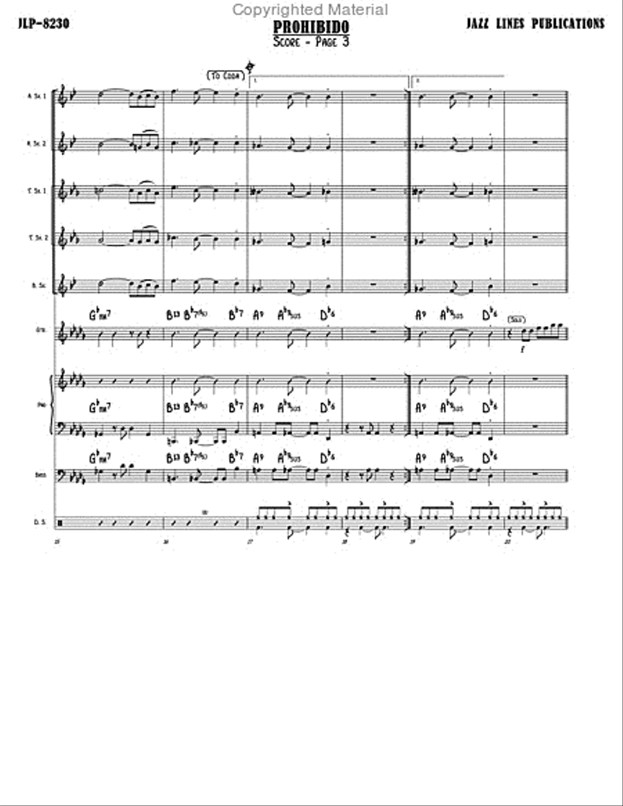 Prohibido Jazz Ensemble scores gallery preview page 6