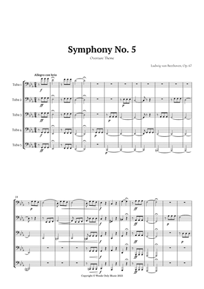 Book cover for Symphony No. 5 by Beethoven for Tuba Quintet