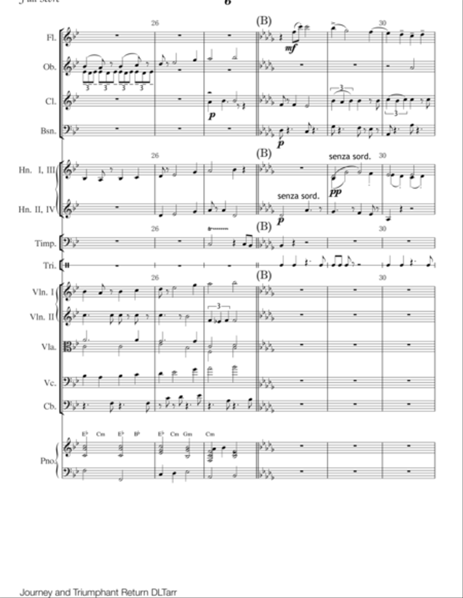 Orchestral Overture. Bold. Lots of distinguished brass work. Ideal for celebrations and inauguration Brass Ensemble scores gallery preview page 6