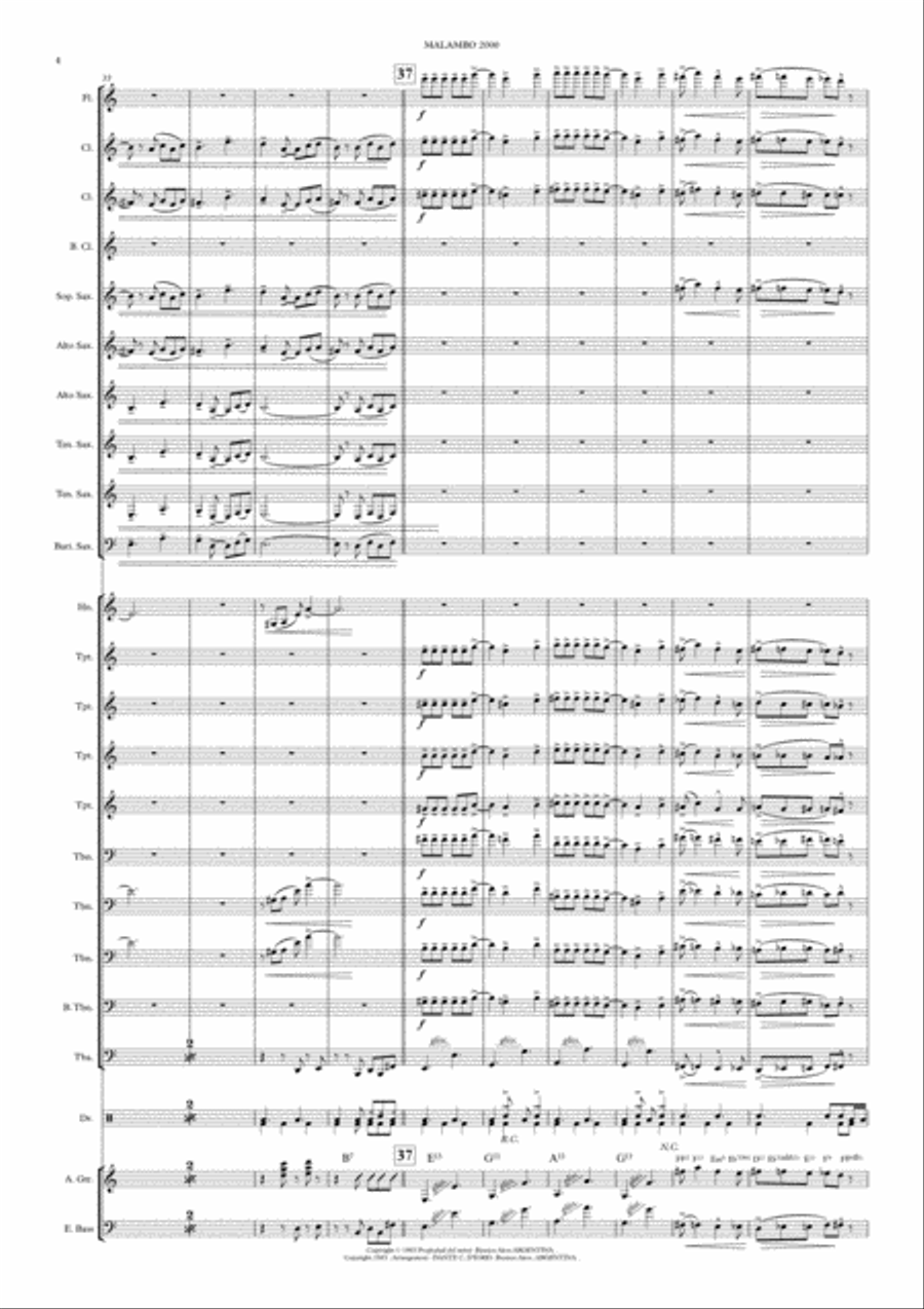 MALAMBO 2000 -BAILE MALAMBO 2000 -BAILE Full Orchestra scores gallery preview page 4