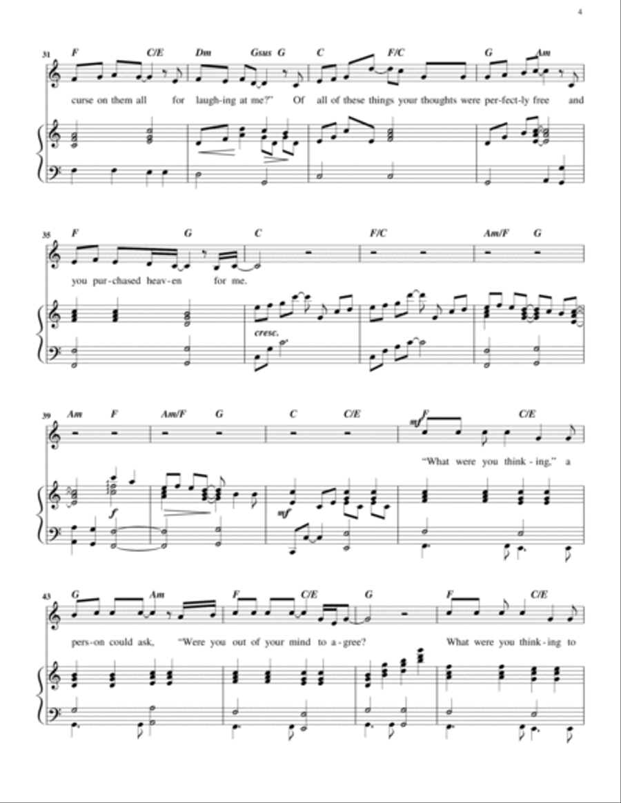 What Were You Thinking? (high voice) High Voice scores gallery preview page 4