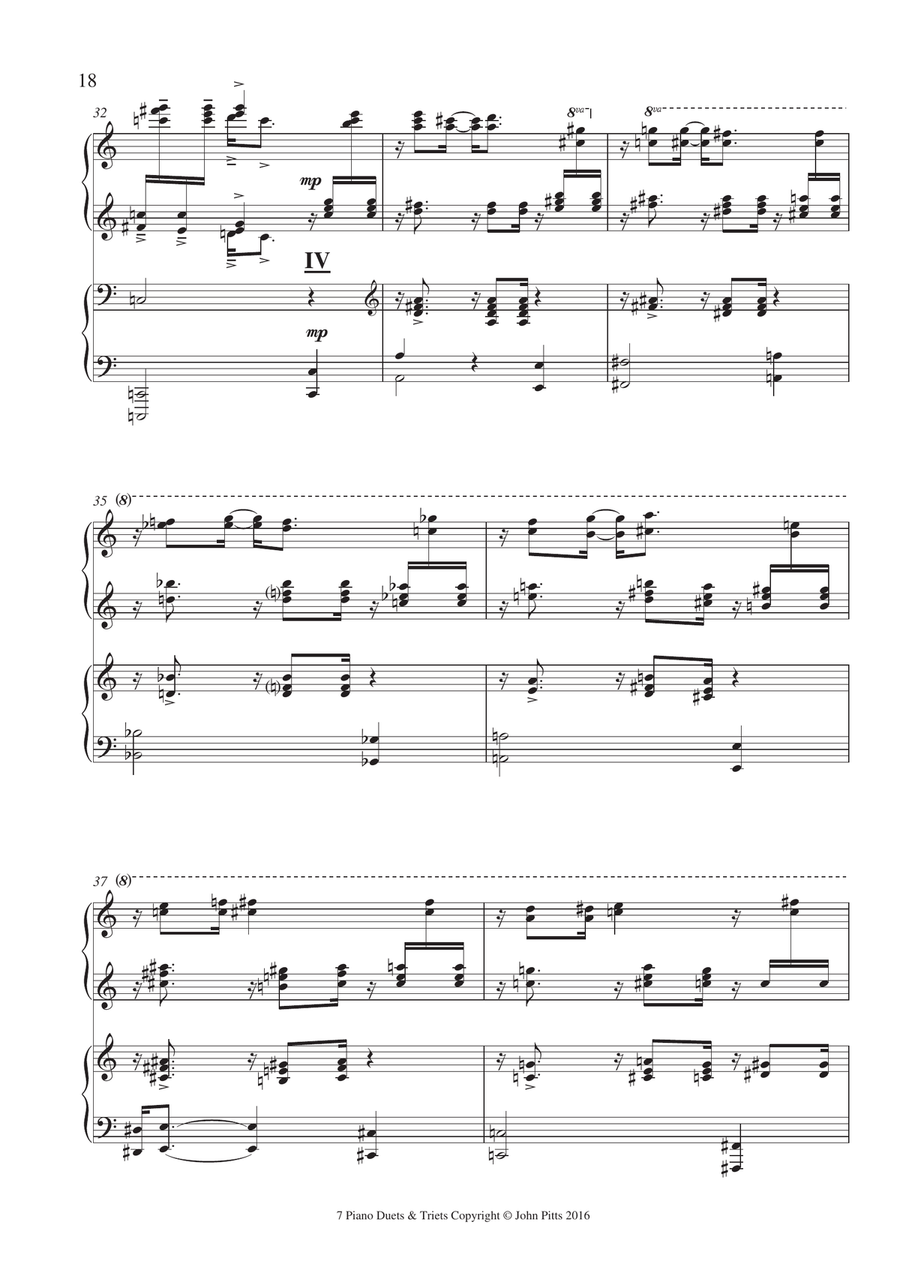 Passacaglia in C (piano duet) Piano Duet scores gallery preview page 4