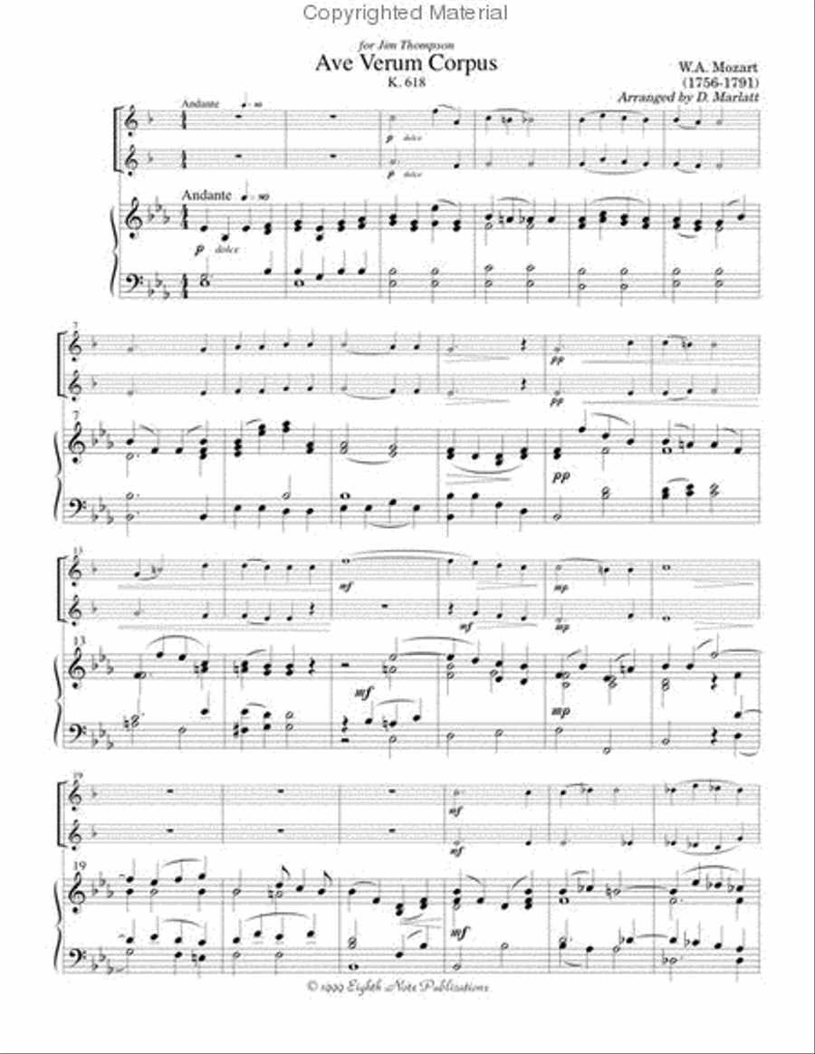 Ave Verum Corpus Ave Verum Corpus Trumpet Duet scores gallery preview page 2