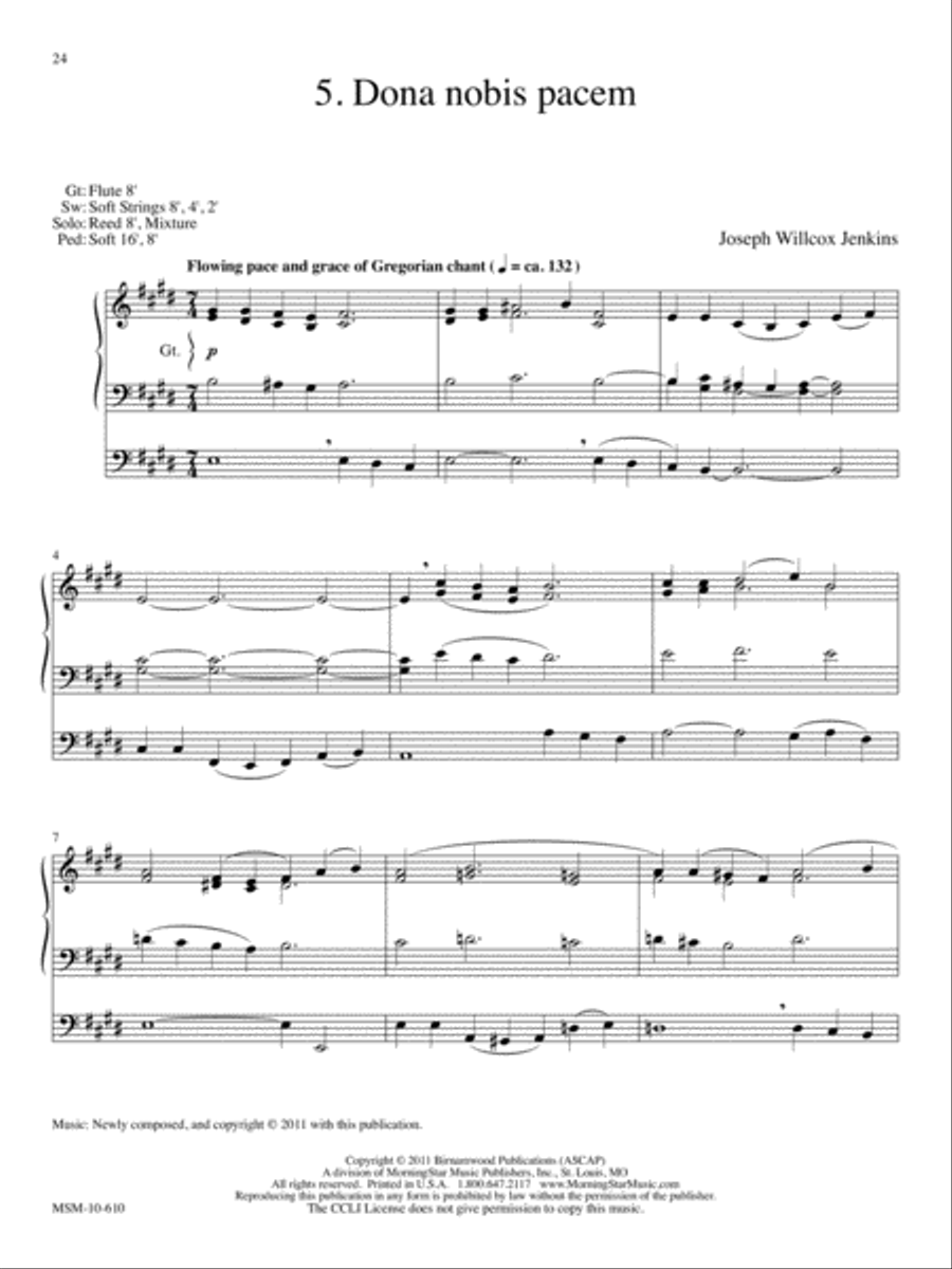 Six Pieces for Organ, Volume 2 B-Flat Clarinet scores gallery preview page 10