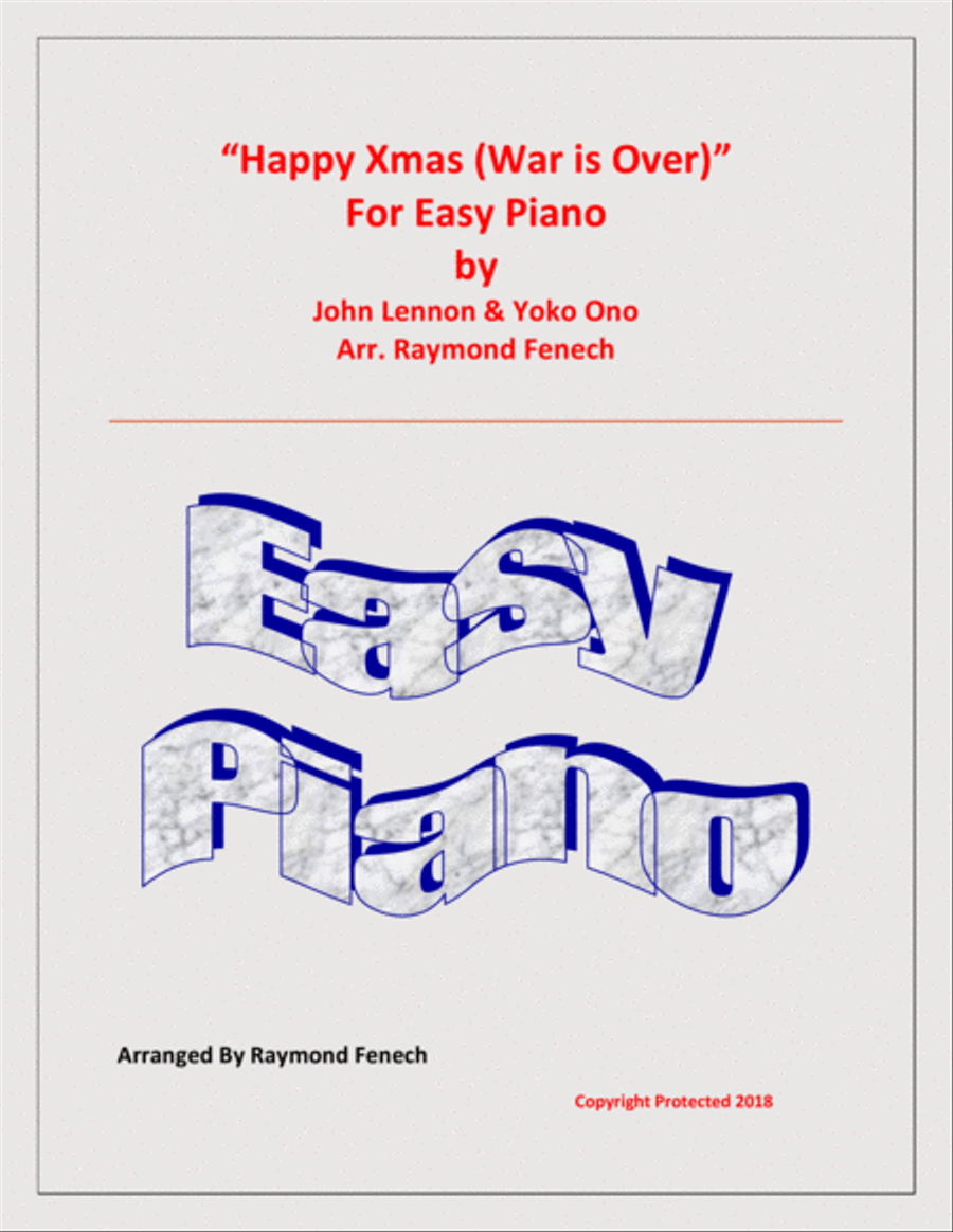 Happy Xmas (War Is Over) Easy Piano scores gallery preview page 1