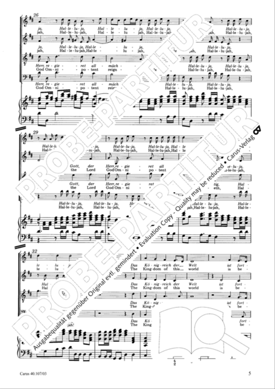Halleluja (Jesus erschliesst uns die Schrift) 4-Part scores gallery preview page 6
