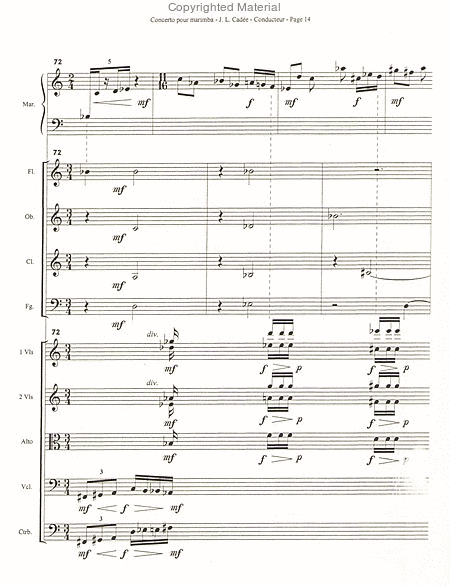Concerto pour marimba (marimba solo et orchestre de chambre)
