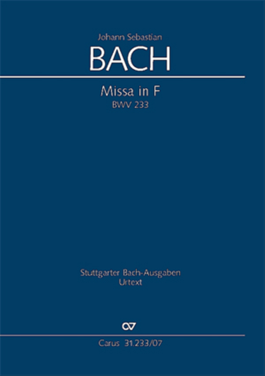 Mass in F major Mass in F major 4-Part scores gallery preview page 1