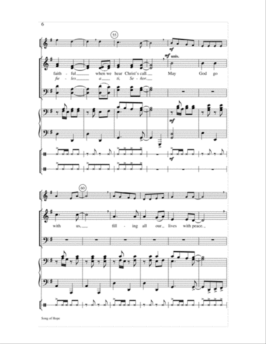 Song of Hope Song of Hope Choir scores gallery preview page 6