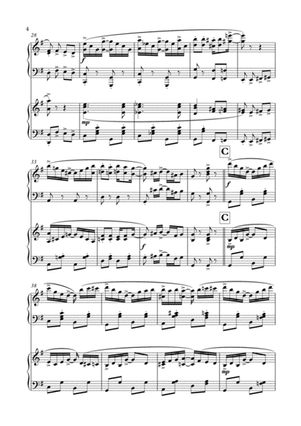 Casual Spark Rag, for 2 Pianos, 4 hands by Simon Peberdy by Simon Peberdy 2 Pianos, 4-Hands - Digital Sheet Music