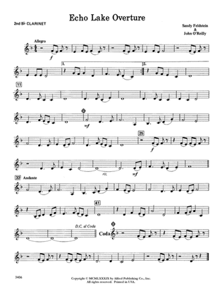 Echo Lake Overture: 2nd B-flat Clarinet