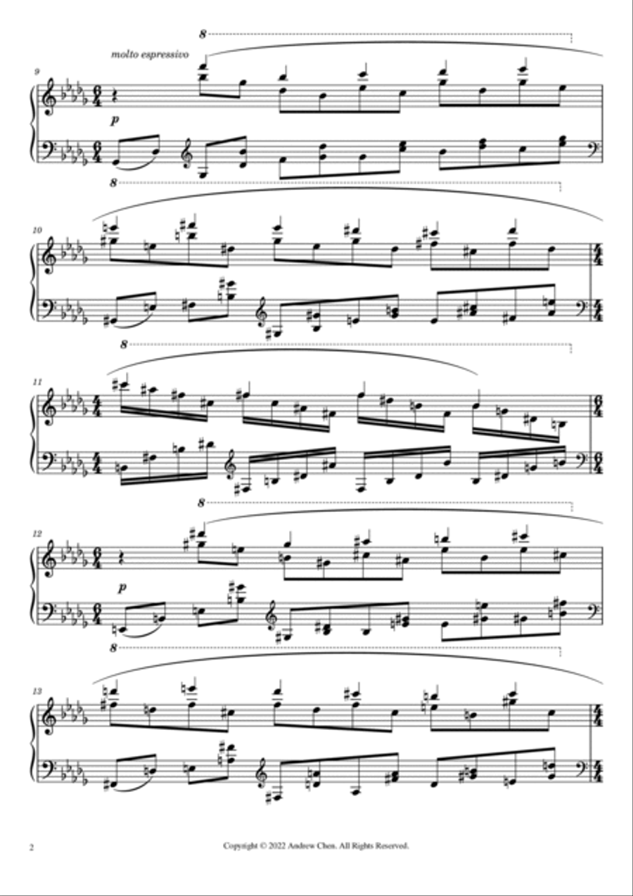 Etude for Solo Piano Piano Method scores gallery preview page 2