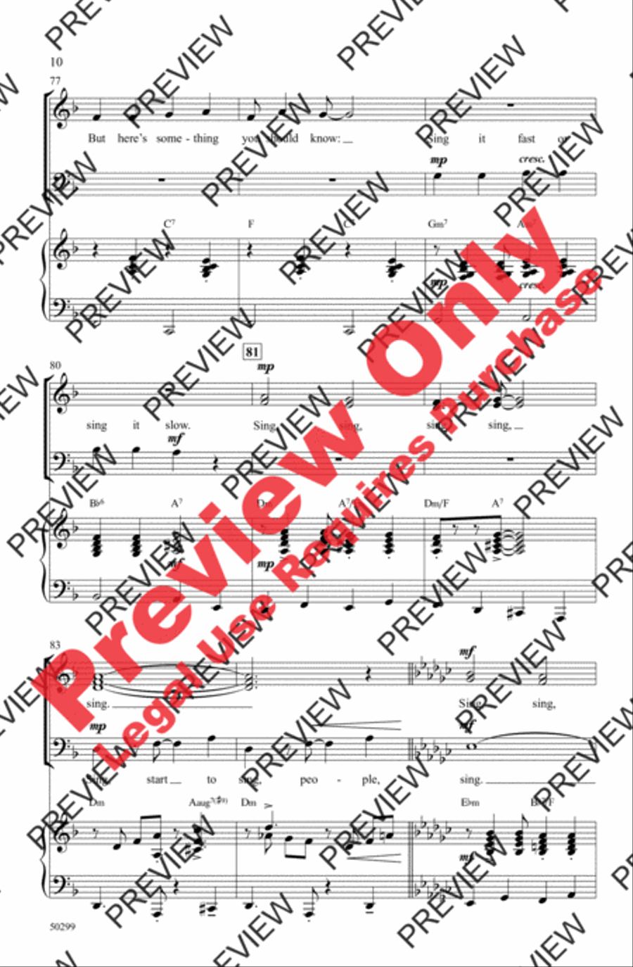 Sing, Sing, Sing Sing, Sing, Sing 3-Part scores gallery preview page 10