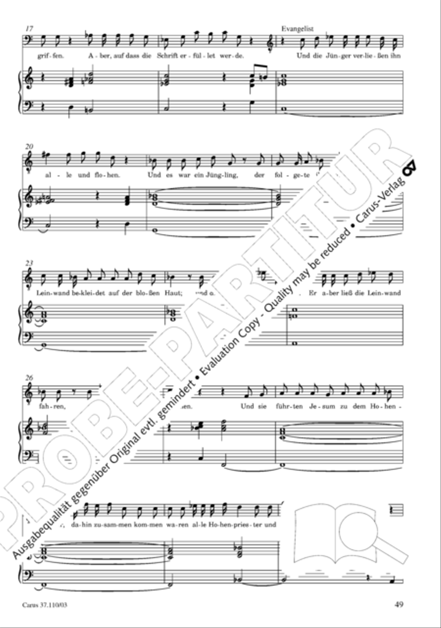 Markuspassion. Werkausgabe Reihe 1, Bd. 7 (Homilius) 4-Part scores gallery preview page 56
