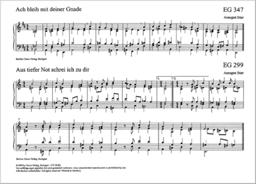 Chorale Preludes of the Stier Family Collection / Songbook scores gallery preview page 2