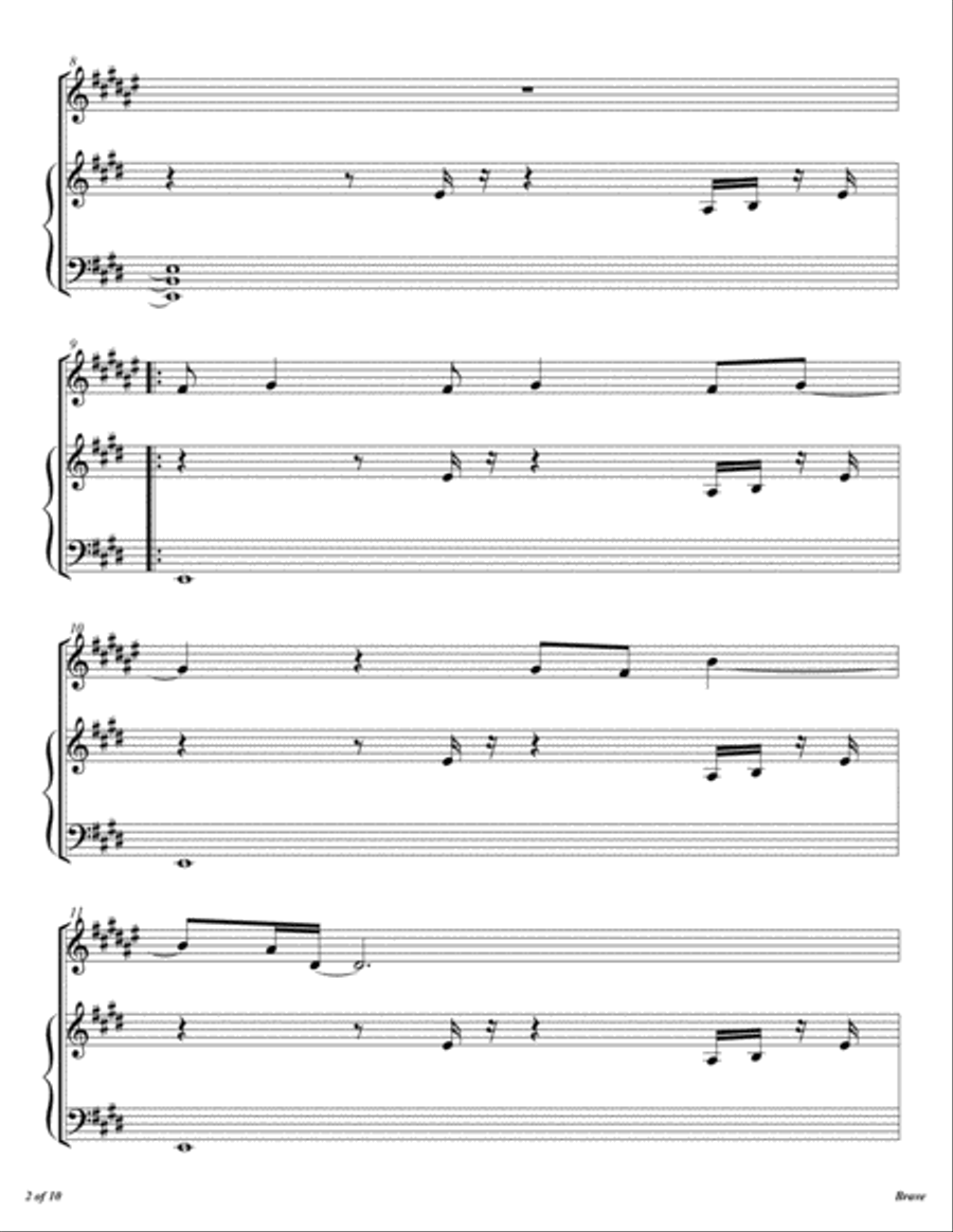 Brave Trumpet Solo scores gallery preview page 3